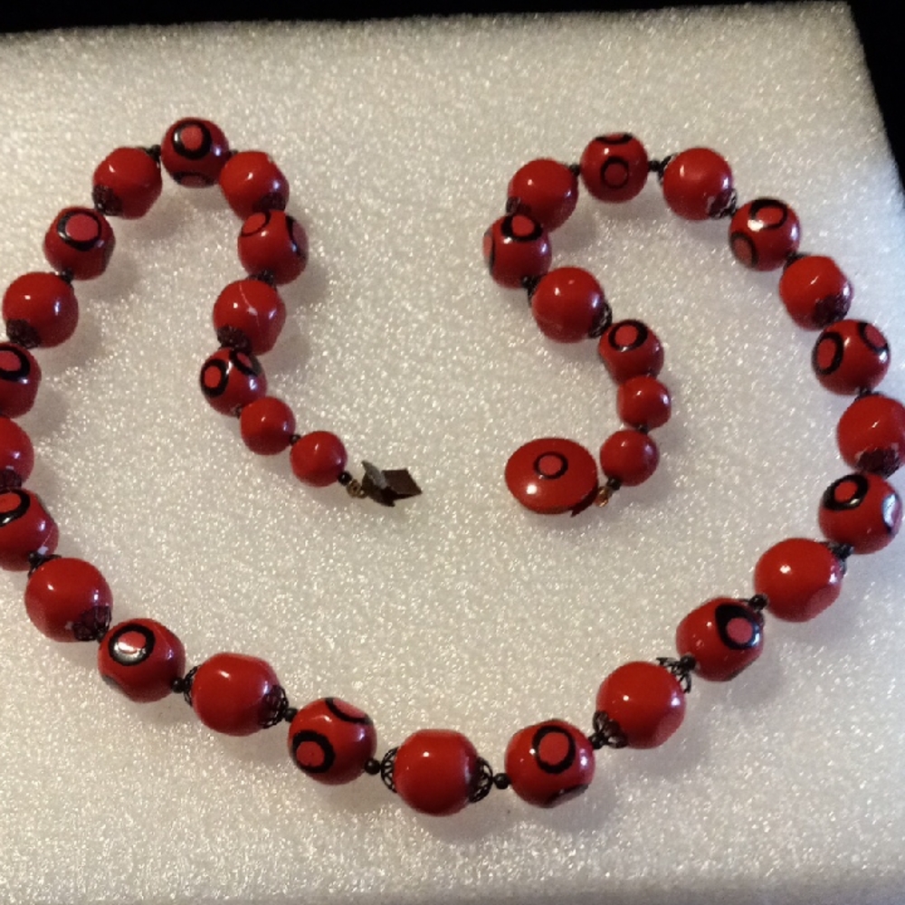 Red Beaded Necklace